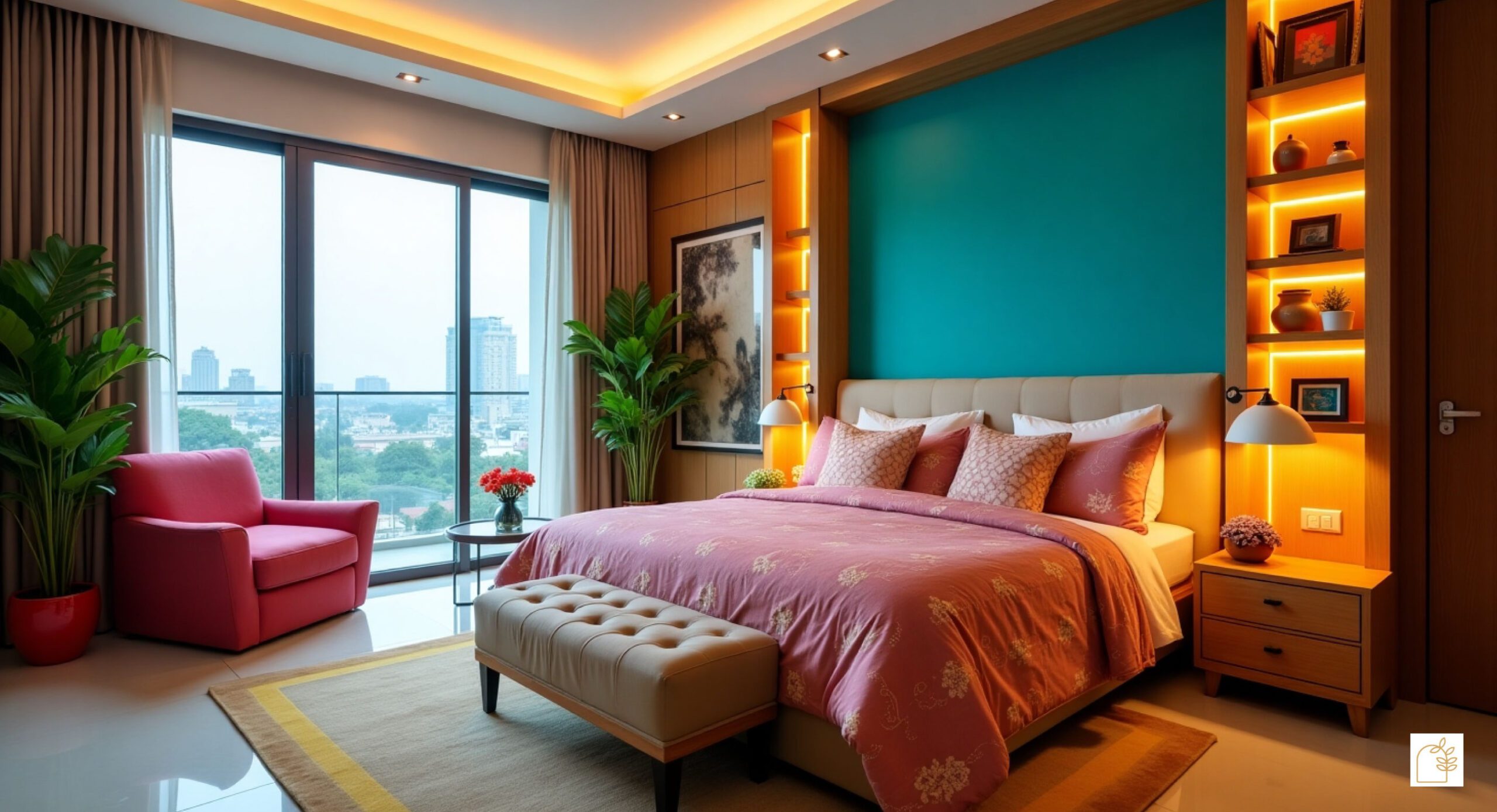 Modern Indian Bedroom Decor with Color in 2025